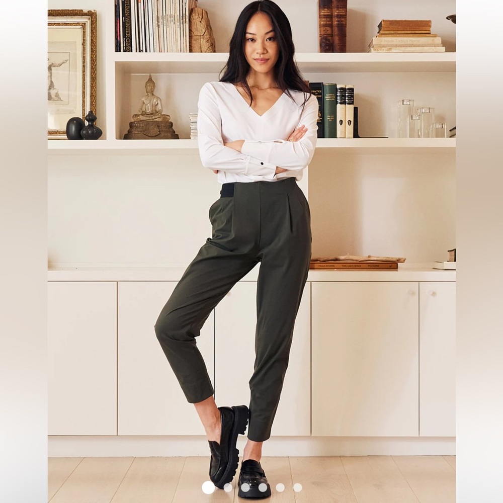 Aday high-rise, tapered trousers turn it up